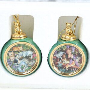 1998 Bradford Magical Moments Kitten Expedition Ornament Collection